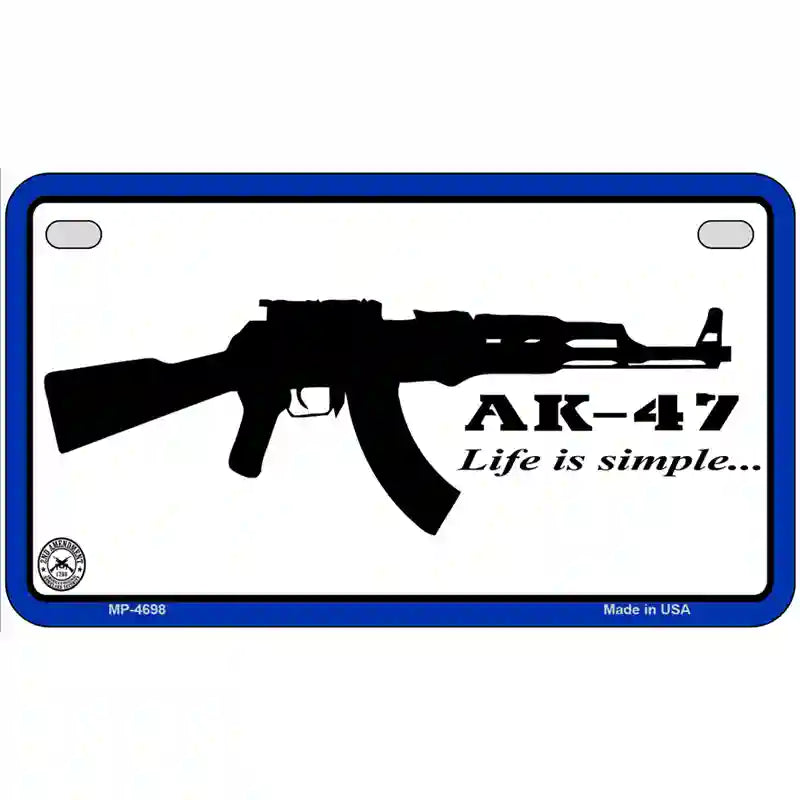 Life Is Simple Metal Novelty License Plate 7" x 4" (MP)