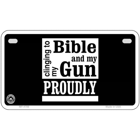 My Bible And My Gun Metal Novelty License Plate 7" x 4" (MP)