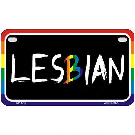 Lesbian Metal Novelty License Plate 7" x 4" (MP)