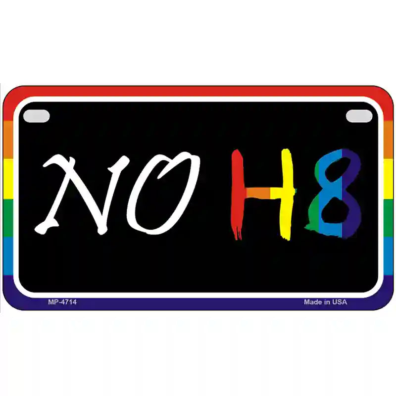 NO H8 Metal Novelty License Plate 7" x 4" (MP)