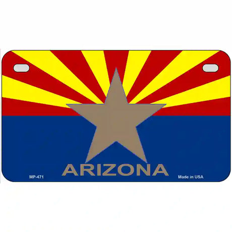 Arizona State Flag Metal Novelty License Plate 7" x 4" (MP)