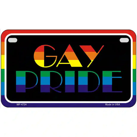 Gay Pride Metal Novelty License Plate 7" x 4" (MP)