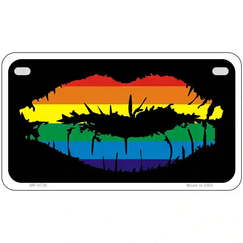 Lips Metal Novelty License Plate 7" x 4" (MP)