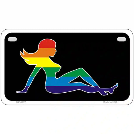 Mud Flap Girl Metal Novelty License Plate 7" x 4" (MP)