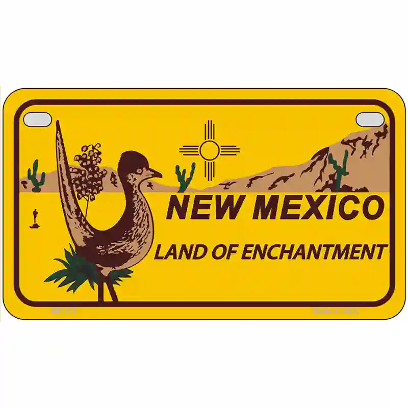 Roadrunner New Mexico Novelty Metal License Plate 7" x 4" (MP)