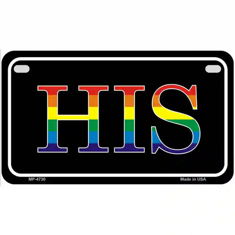 His Rainbow Metal Novelty License Plate 7" x 4" (MP)