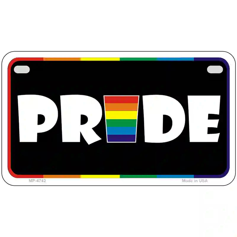 Pride Metal Novelty License Plate 7" x 4" (MP)