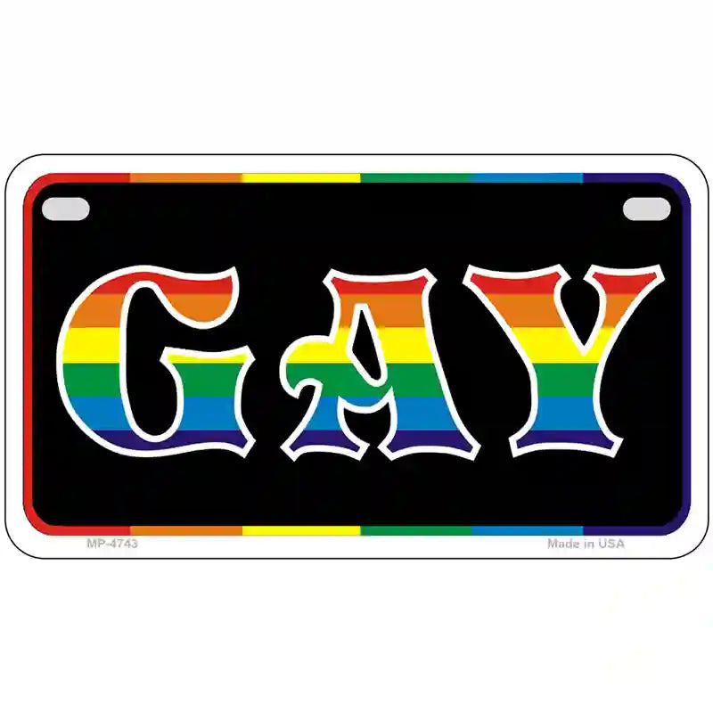 Gay Metal Novelty License Plate 7" x 4" (MP)