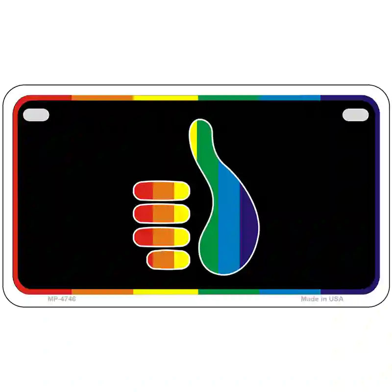 Thumbs Up Metal Novelty License Plate 7" x 4" (MP)