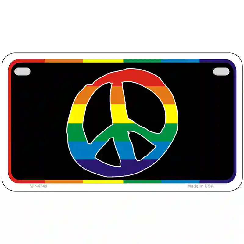 Peace Sign Metal Novelty License Plate 7" x 4" (MP)