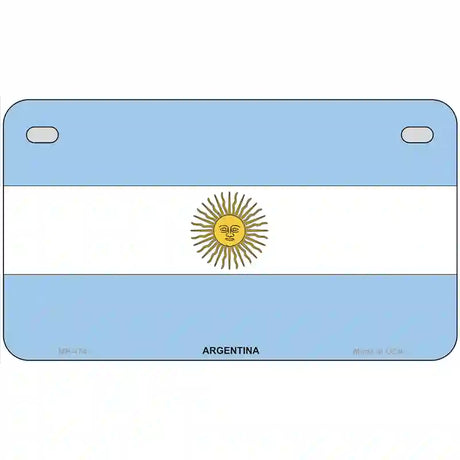 Argentina Flag Metal Novelty License Plate 7" x 4" (MP)