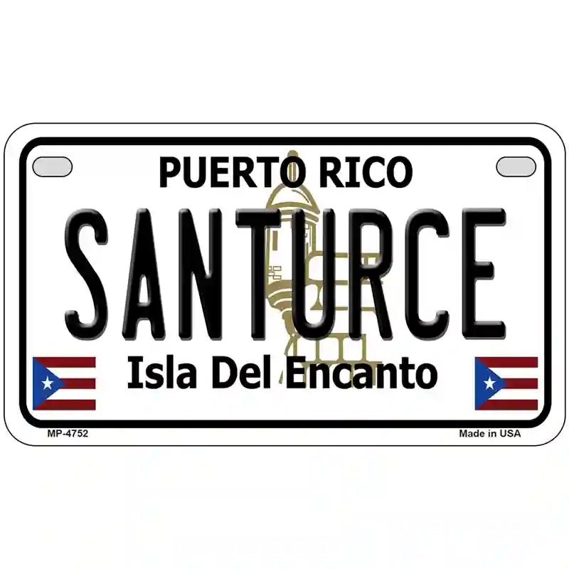 Santurce Puerto Rico Metal Novelty License Plate 7" x 4" (MP)