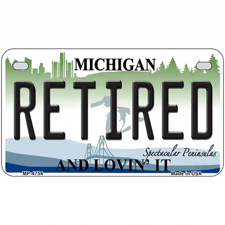 Retired Michigan State Metal Novelty License Plate 7" x 4" (MP)