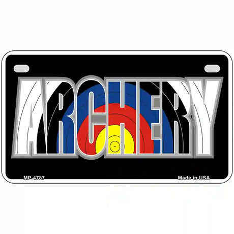 Archery Metal Novelty License Plate 7" x 4" (MP)