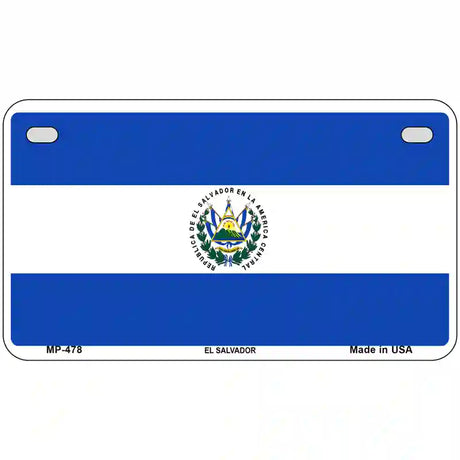 El Salvador Flag Metal Novelty License Plate 7" x 4" (MP)