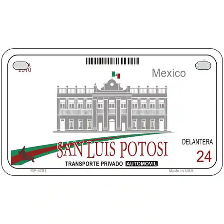 San Luis Potosi Mexico Novelty Metal License Plate 7" x 4" (MP)