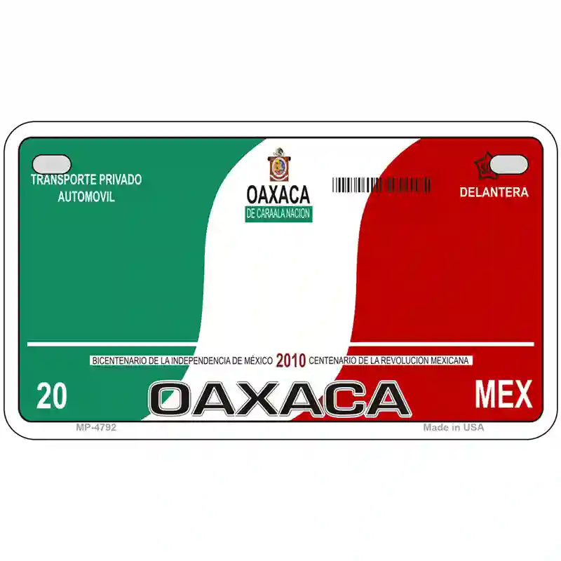 Oaxaca Mexico Novelty Metal License Plate 7" x 4" (MP)