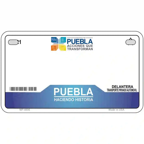 Puebla Mexico Novelty Metal License Plate 7" x 4" (MP)