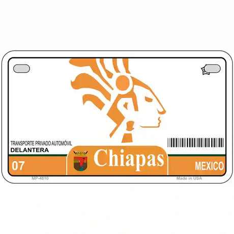 Chiapas Mexico Novelty Metal License Plate 7" x 4" (MP)