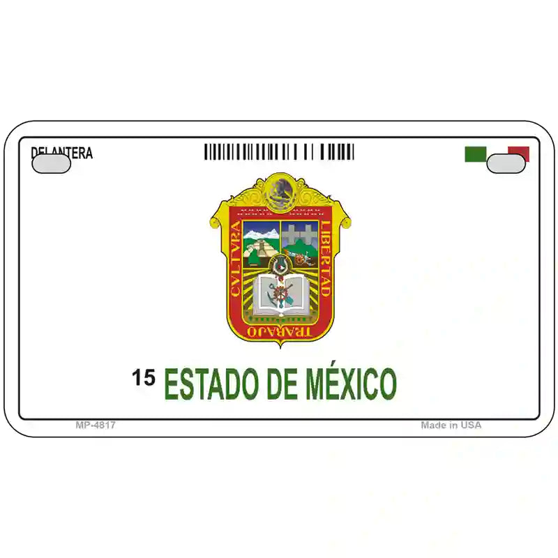 Estado De Mexico Novelty Metal License Plate 7" x 4" (MP)