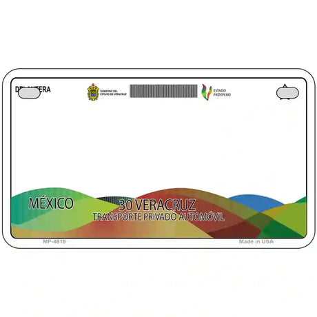 Veracruz Mexico Novelty Metal License Plate 7" x 4" (MP)