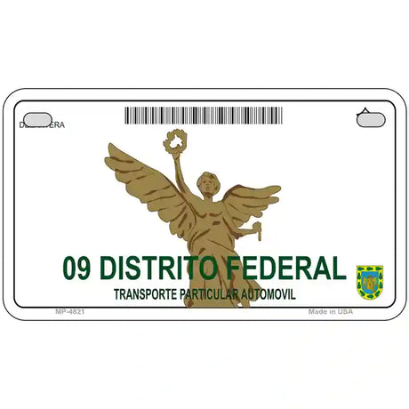 Distrito Federal Mexico Novelty Metal License Plate 7" x 4" (MP)