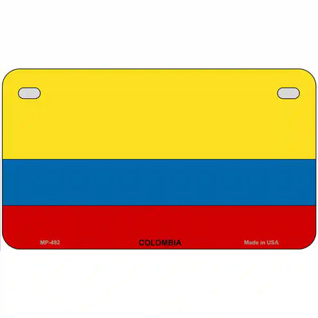 Colombia Flag Metal Novelty License Plate 7" x 4" (MP)