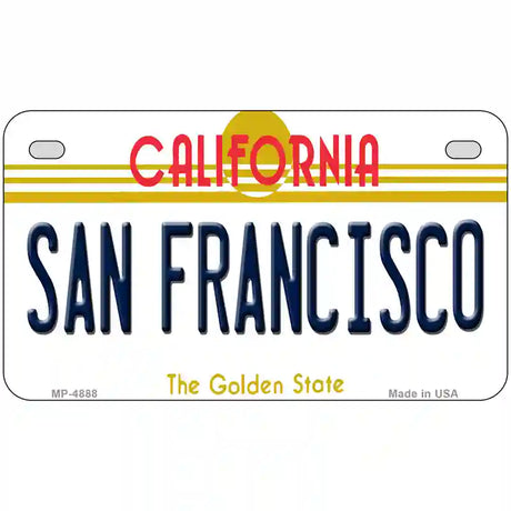 San Francisco California Novelty Metal License Plate 7" x 4" (MP)