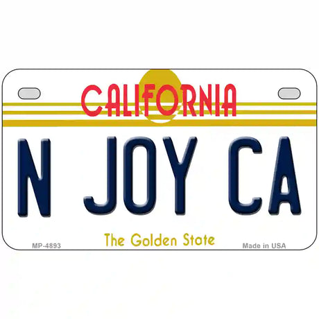 N Joy Ca California Novelty Metal License Plate 7" x 4" (MP)