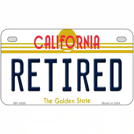 Retired California Novelty Metal License Plate 7" x 4" (MP)