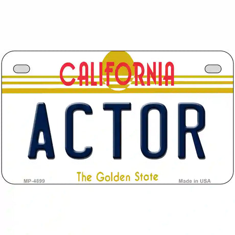 Actor California Novelty Metal License Plate 7" x 4" (MP)