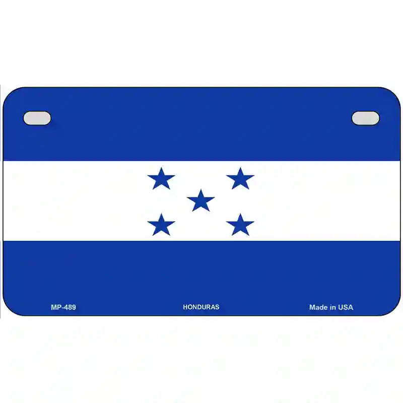 Honduras Flag Metal Novelty License Plate 7" x 4" (MP)