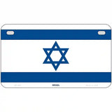 Israel Flag Metal Novelty License Plate 7" x 4" (MP)