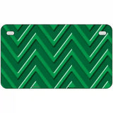 Green Light Green Chevron Metal Novelty License Plate 7" x 4" (MP)