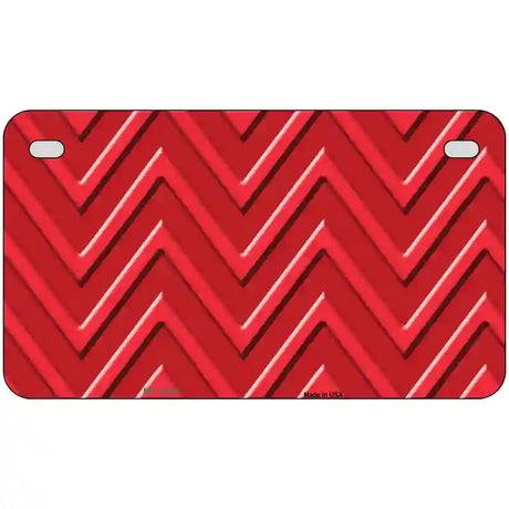 Red Light Red Chevron Metal Novelty License Plate 7" x 4" (MP)