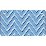 Light Blue Lighter Blue Chevron Metal Novelty License Plate 7" x 4" (MP)