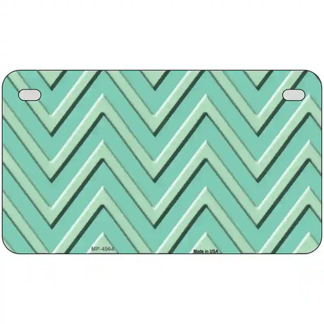 Mint Light Mint Chevron Metal Novelty License Plate 7" x 4" (MP)