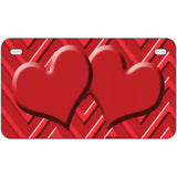 Red Light Red Heart Chevron Metal Novelty License Plate 7" x 4" (MP)