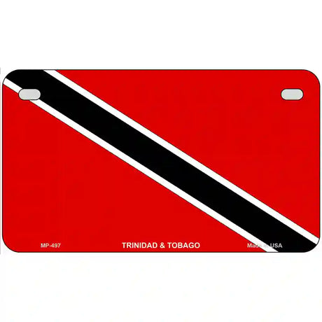 Trinidad Tobago Flag Metal Novelty License Plate 7" x 4" (MP)