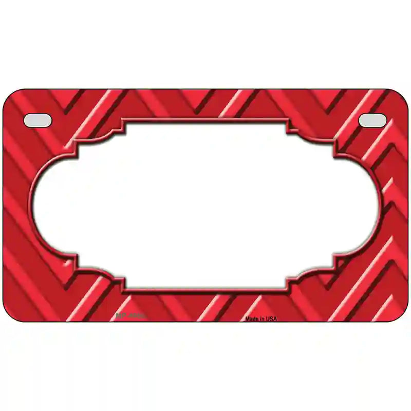 Red Light Red Chevron Metal Novelty License Plate LP-4986 7" x 4" (MP)