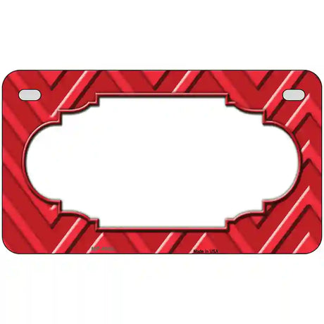 Red Light Red Chevron Metal Novelty License Plate LP-4986 7" x 4" (MP)