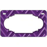 Purple Light Purple Scallop Chevron Metal Novelty License Plate 7" x 4" (MP)