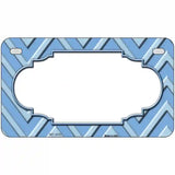 Light Blue Lighter Blue Chevron Metal Novelty License Plate LP-4990 7" x 4" (MP)