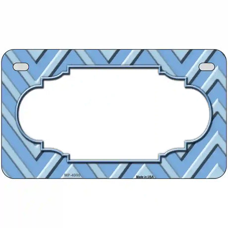 Light Blue Lighter Blue Chevron Metal Novelty License Plate LP-4990 7" x 4" (MP)