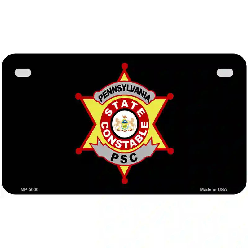 PA Constable Star Metal Novelty License Plate 7" x 4" (MP)