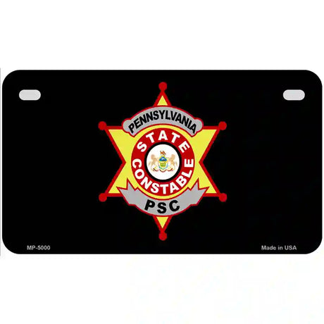 PA Constable Star Metal Novelty License Plate 7" x 4" (MP)