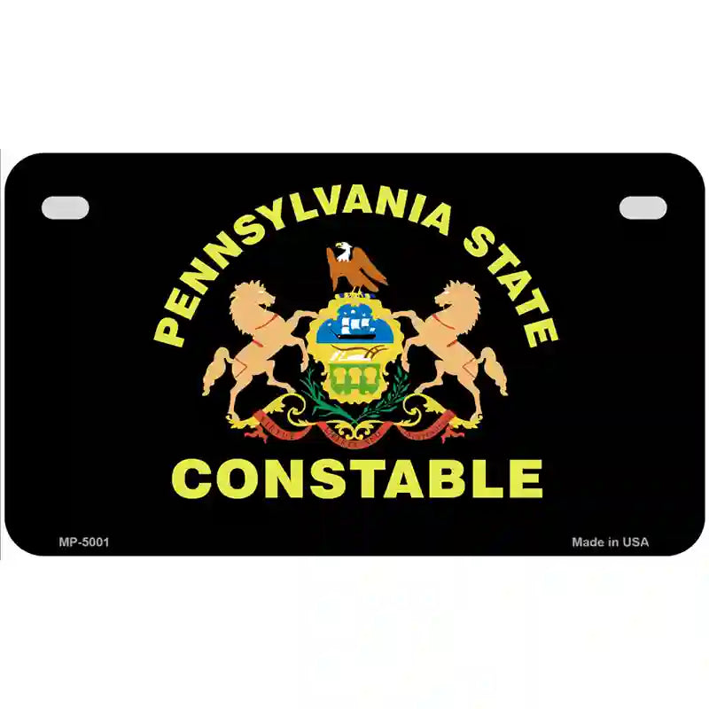 PA Constable Star Seal Metal Novelty License Plate 7" x 4" (MP)