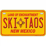 Ski Taos Yellow New Mexico Novelty License Plate 7" x 4" (MP)