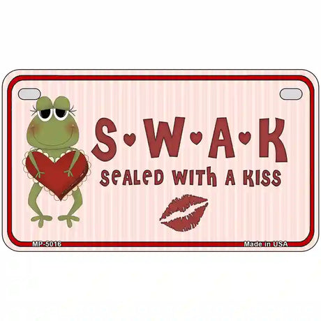 S.W.A.K. Valentine Frog Metal Novelty License Plate 7" x 4" (MP)