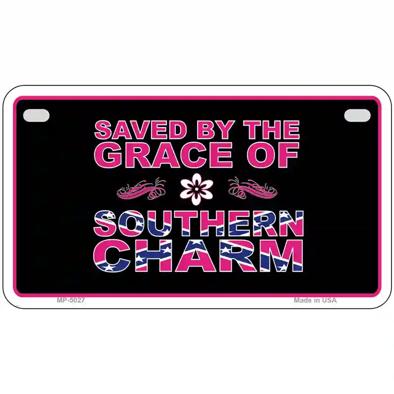 Southern Charm Metal Novelty License Plate 7" x 4" (MP)